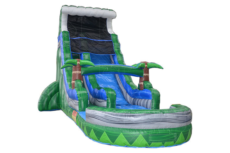 SWS007 20ft Green Marble Inflatable Bouncer Slide