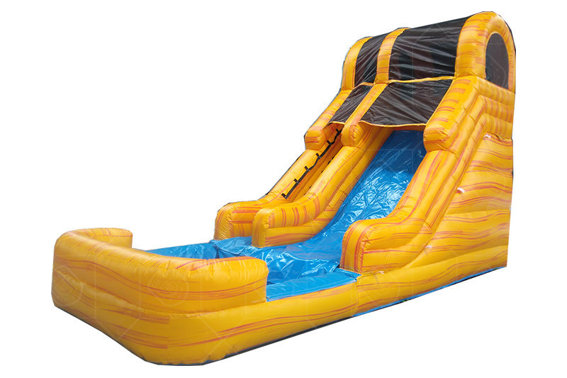 SWS014 Yellow Marble Pool Waterslide