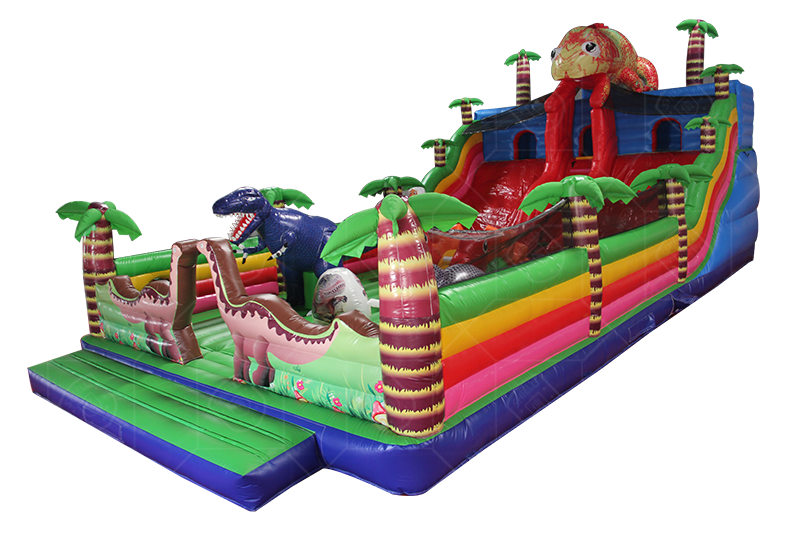 SL017 Chameleon Inflatable Trampoline Slide