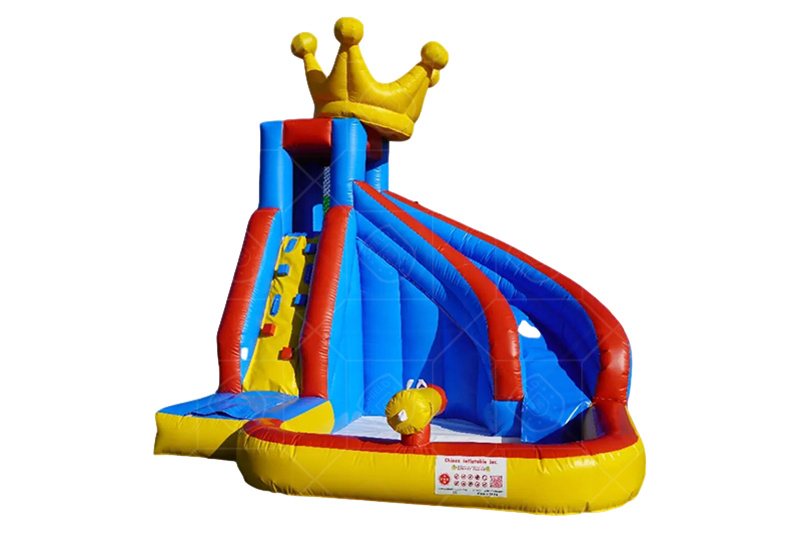 SWS048 Crown Backyard Inflatable Waterslide